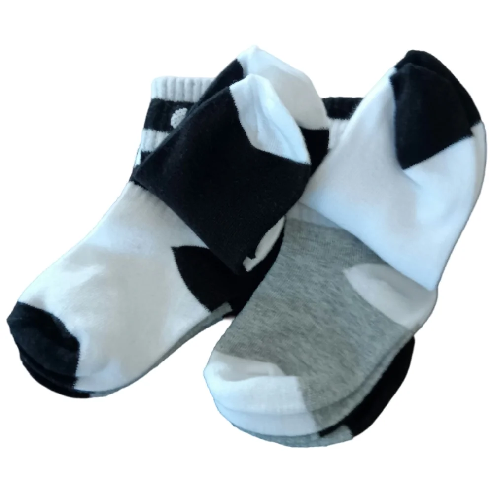 NIKE BOYS SOCKS 6PRS LIGHTWEIGHT SOCKS GREY/ WHITE/ BLACK 12-24M NWT